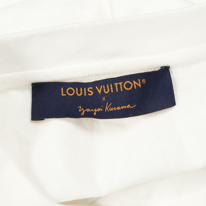 LOUIS VUITTON× YK 迷幻花朵 T 卹 RM231H 棉白色二手男款 #XL-2