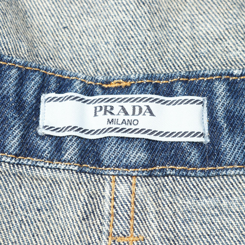 PRADA 牛仔連身褲 GFZ017 棉質 藍色 二手 女款 #36-2