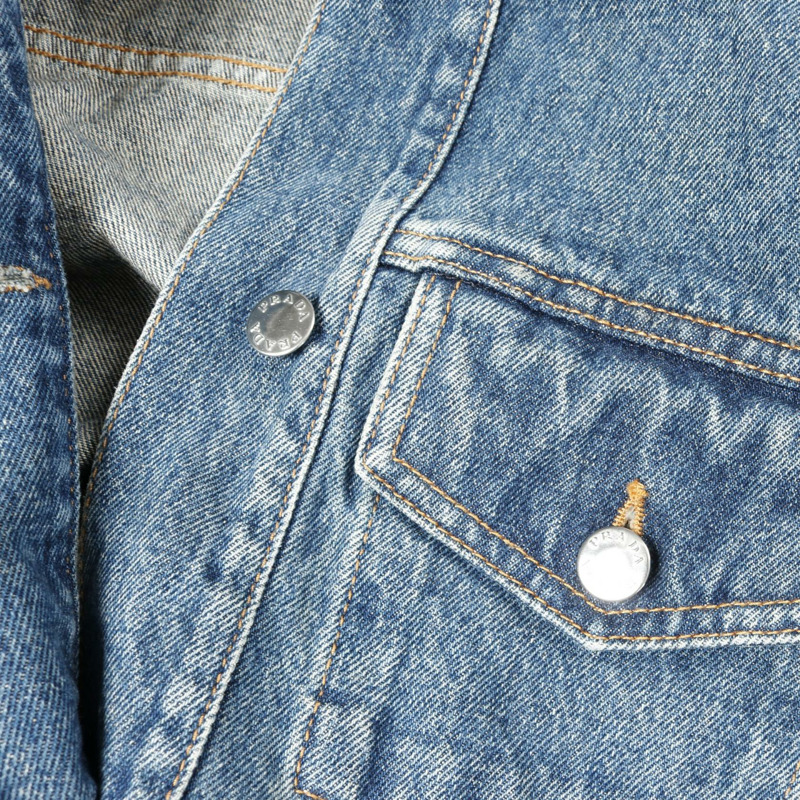 PRADA 牛仔連身褲 GFZ017 棉質 藍色 二手 女款 #36-8