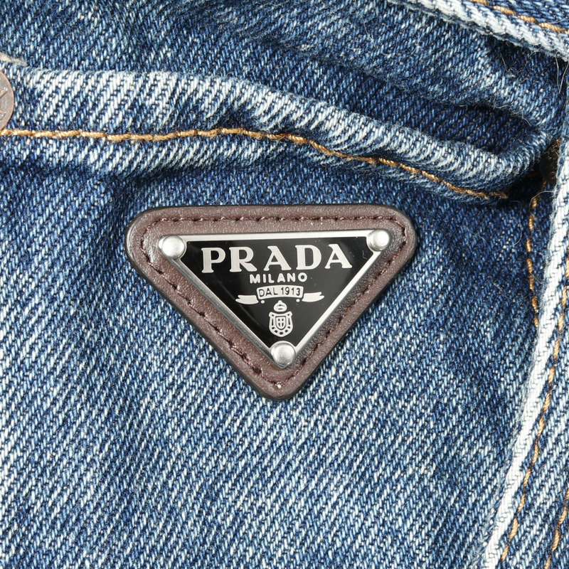 PRADA 牛仔連身褲 GFZ017 棉質 藍色 二手 女款 #36-9