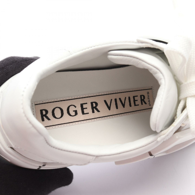 Roger Vivier VIV SKATE 運動鞋 皮革 白色 二手 女士-4