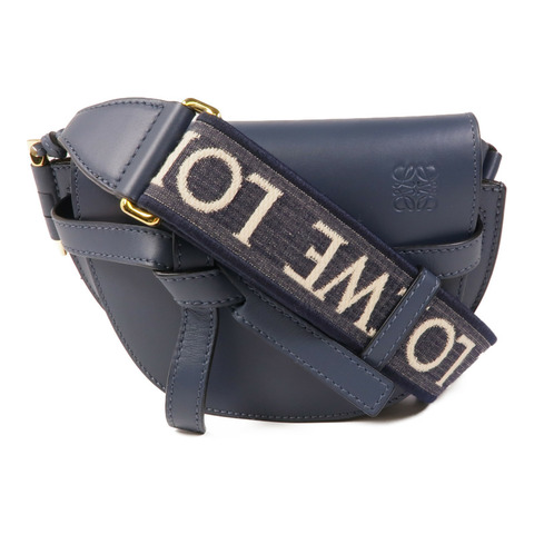 LOEWE 牛皮皮革Mini Gate金扣肩背袋
