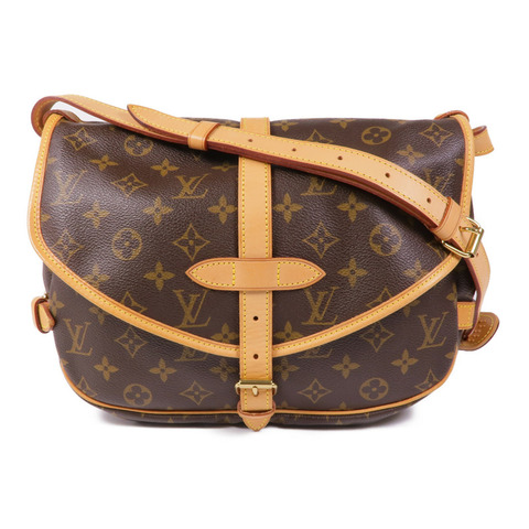 LOUIS VUITTON Monogram Saumur 30金扣肩背袋