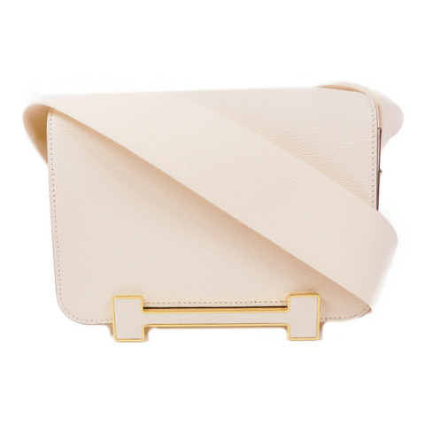 HERMES Chevre皮革Geta金扣肩背袋Nata