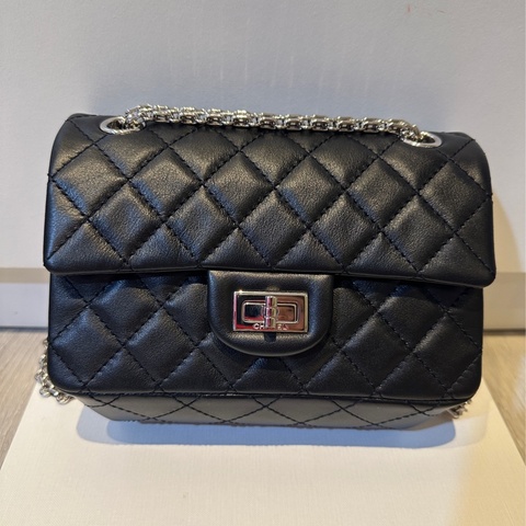 Chanel 2.55 mini 黑銀 25C晶片