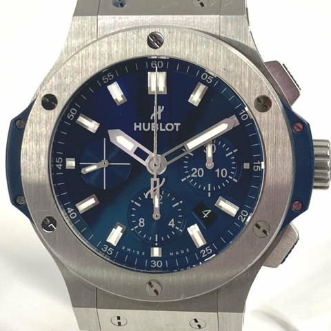 HUBLOT 301.SX.7170.LR Big Bang 鋼藍色計時碼錶日期手錶男士不鏽鋼橡膠