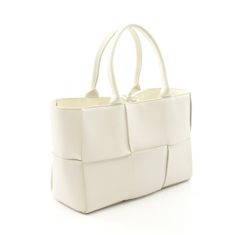 BOTTEGA VENETA Arco Maxi Intrecciato 手提包 652867 小牛皮 白色 二手-1