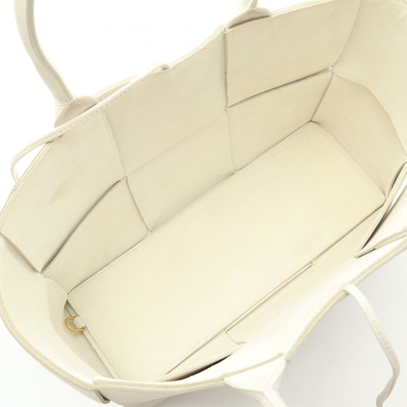 BOTTEGA VENETA Arco Maxi Intrecciato 手提包 652867 小牛皮 白色 二手-2