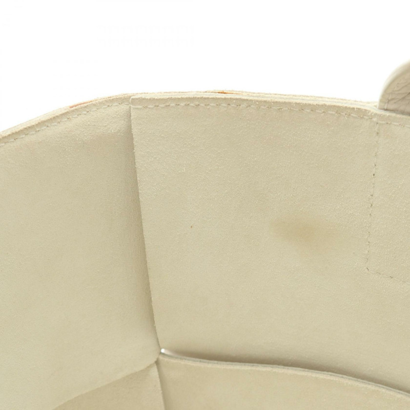 BOTTEGA VENETA Arco Maxi Intrecciato 手提包 652867 小牛皮 白色 二手-4