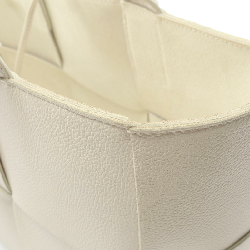 BOTTEGA VENETA Arco Maxi Intrecciato 手提包 652867 小牛皮 白色 二手-5