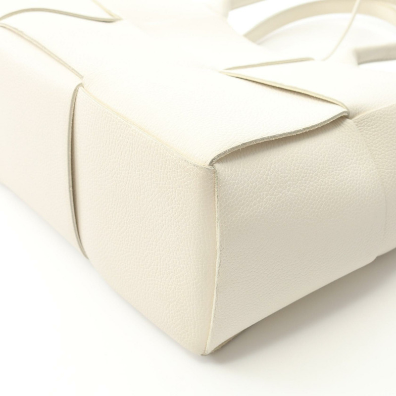 BOTTEGA VENETA Arco Maxi Intrecciato 手提包 652867 小牛皮 白色 二手-6