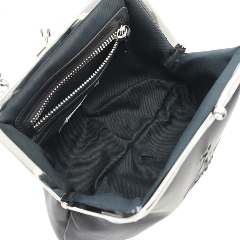 Vivienne Westwood Granny 2Way 鏈條單肩包 聚氨酯/PU 黑色 全新-2