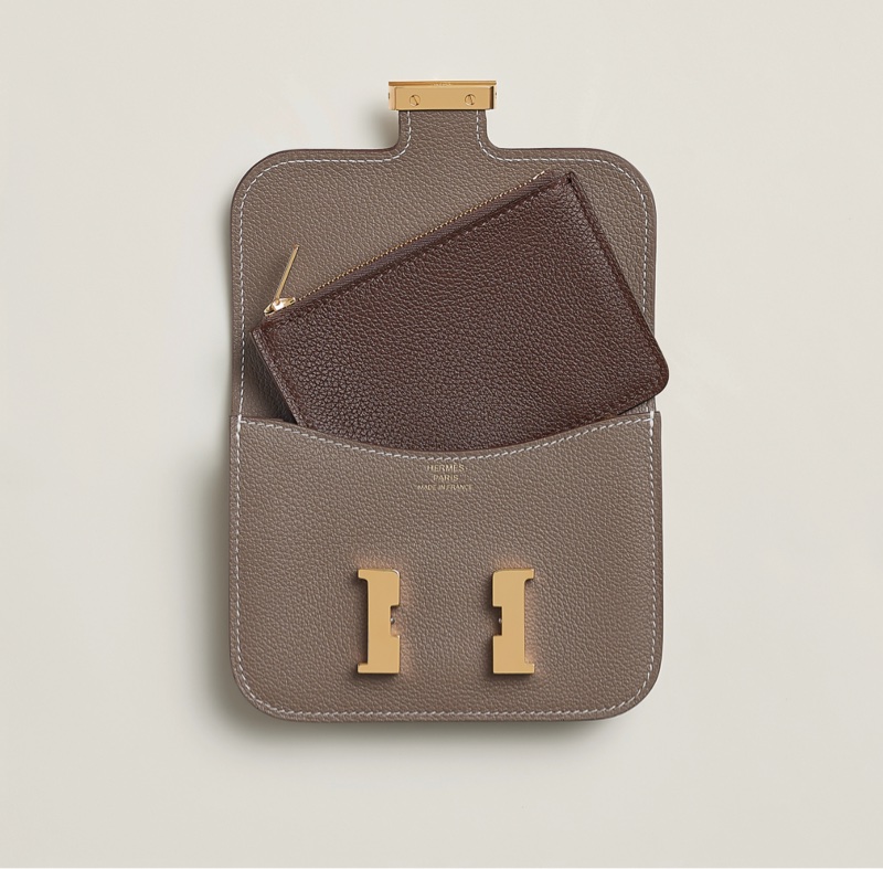 金剛套裝[保證全新正貨］愛馬仕 Hermes Etoupe Mini Constance and Constance Slim Set-1