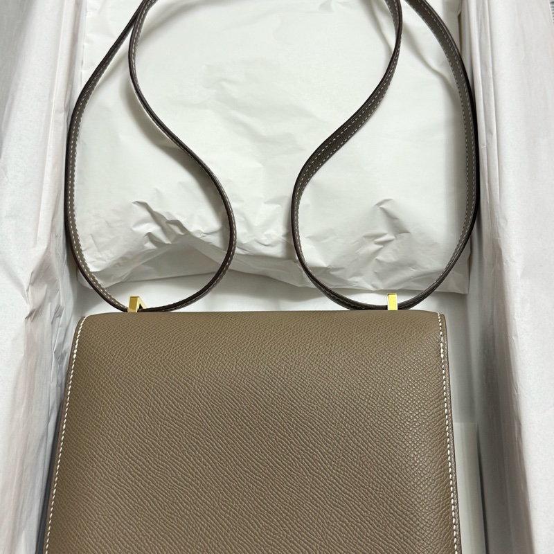 金剛套裝[保證全新正貨］愛馬仕 Hermes Etoupe Mini Constance and Constance Slim Set-7
