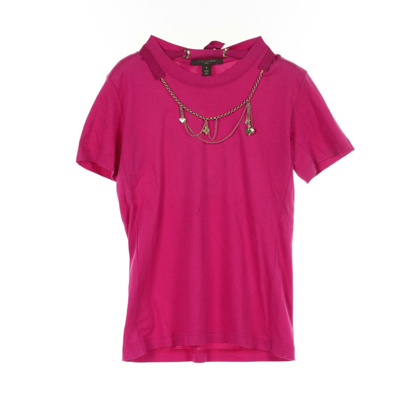 LOUIS VUITTON T卹 S 尺寸 短袖 棉質 粉紅色 二手-0