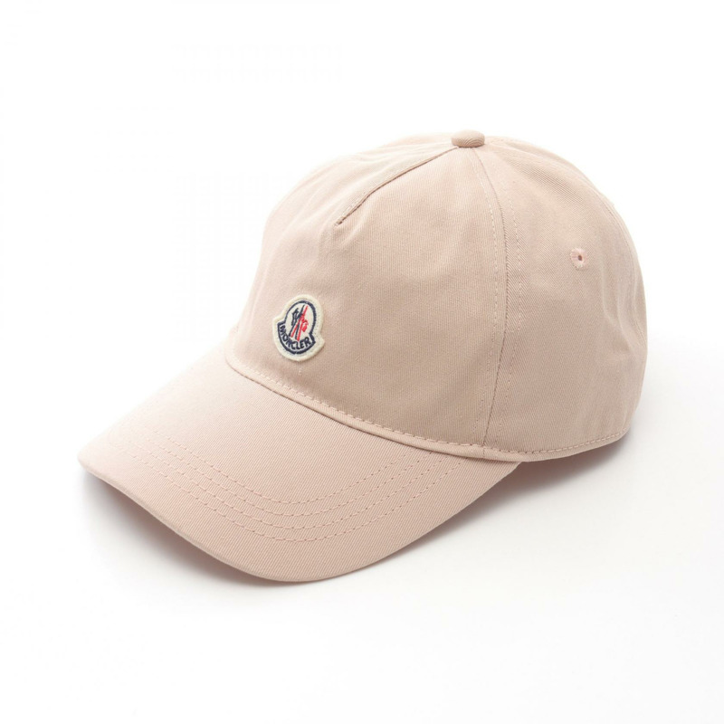 MONCLER BERRETTO 棒球帽 3B70310 帆布 粉紅色 二手 男女通用-0