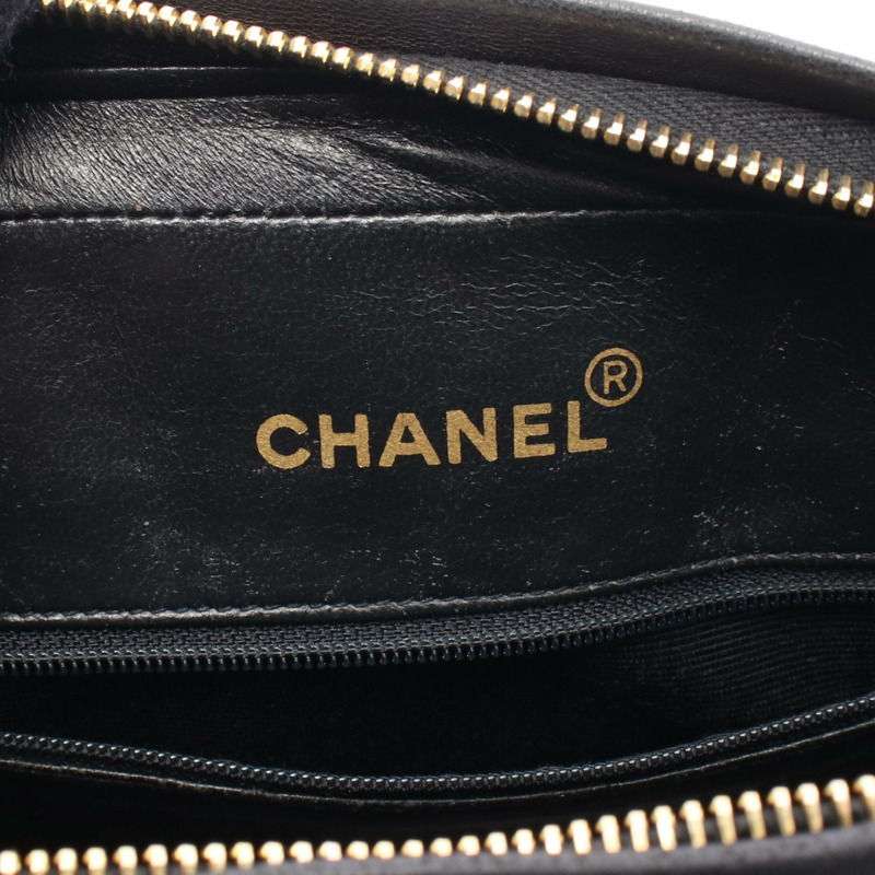 香奈兒 Matelasse Diana 翻蓋流蘇鏈單肩包 小羊皮 黑 GHW 二手-3
