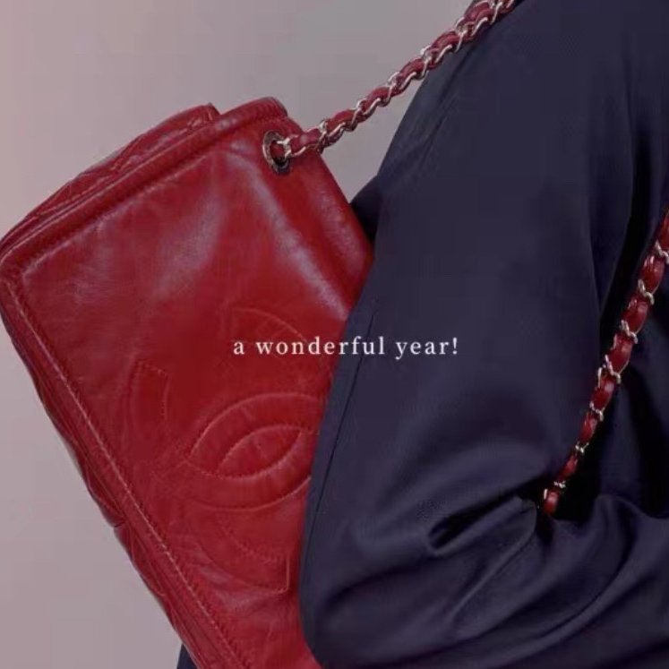 Chanel 酒紅色銀扣羊皮仿舊款 大logo機場包鏈條包 29*16*8cm 98新配件塵袋-0