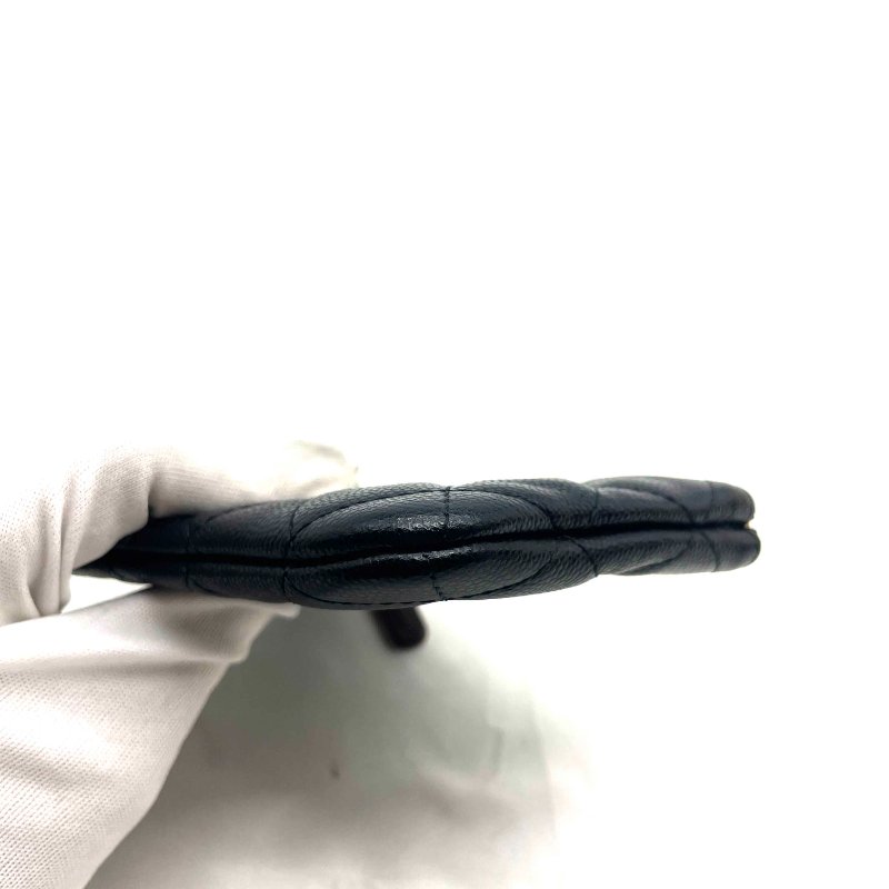 CHANEL 黑金荔枝一字錢包-3