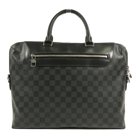 LOUIS VUITTON Damier Porte-Documents Jour銀扣手挽袋