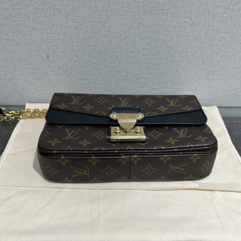 LV Marceau老花黑金扣郵差包 芯片款 24.5*15*6.5 99新 配件塵袋-3