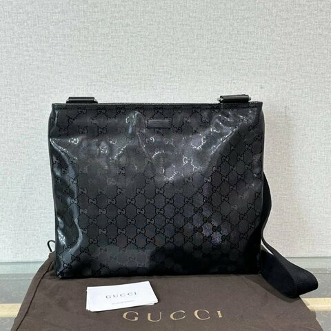 GUCCI 水晶皮郵差斜背包35*29 98新 配件塵袋