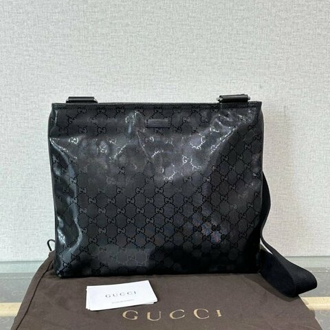 GUCCI 水晶皮郵差斜背包35*29 98新 配件塵袋