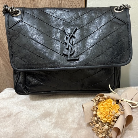 SAINT LAURENT YSL Niki 黑色 中號 新款D扣