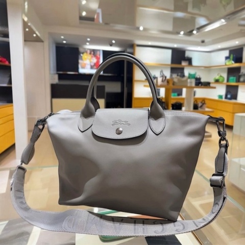 Longchamp Le Pliage Xtra 灰色 小牛皮 小號  斜挎/手提包