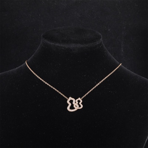 Qeelin(麒麟珠寶)  18K玫瑰金 鑽石 玫瑰金 Wulu 葫蘆 DOUBLE 項鏈 滿鑽 18K