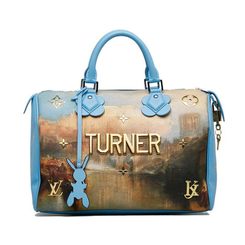 Louis Vuitton 大師系列 TURNER Speedy 30 手提包 M43306 藍色 多色 PVC 皮革 女款包 LOUIS VUITTON