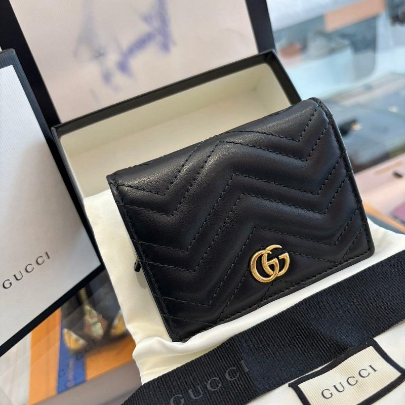 *SHIHNA名牌精品*GUCCI GG Marmont 皮革短夾-0