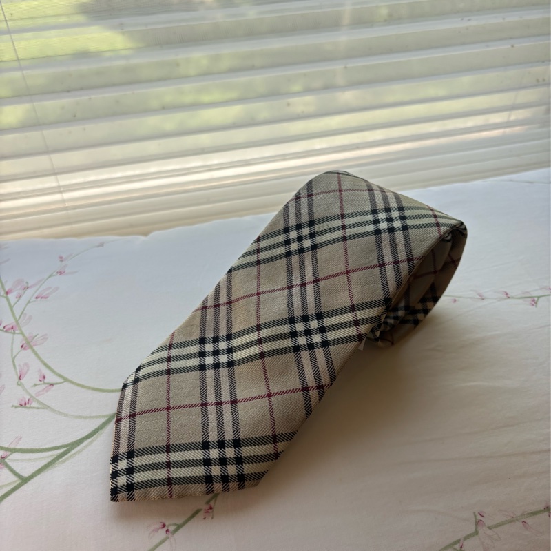 Burberry 博柏利 男士經典格紋 100% 絲質領帶-0