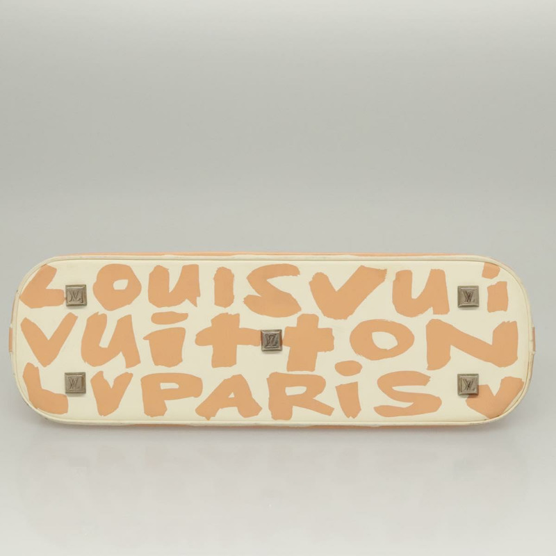 【日本直送】路易威登塗鴉 Alma 橫向手提包 白橙 M92176 正品 117141-9