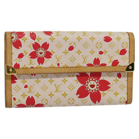 LOUIS VUITTON 櫻花 Portefeuille 國際皮夾 Authentic 117626AM
