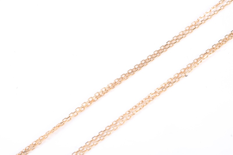 CARTIER(卡地亞) LOVE 18K金 小餅 鑲嵌2顆鑽石項鏈 18K玫瑰金 項鏈-3