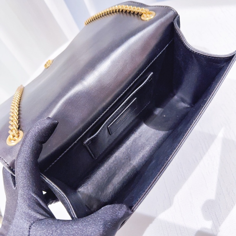 97新聖羅蘭kate黑色麂皮金色鏈條流蘇包 中號-8