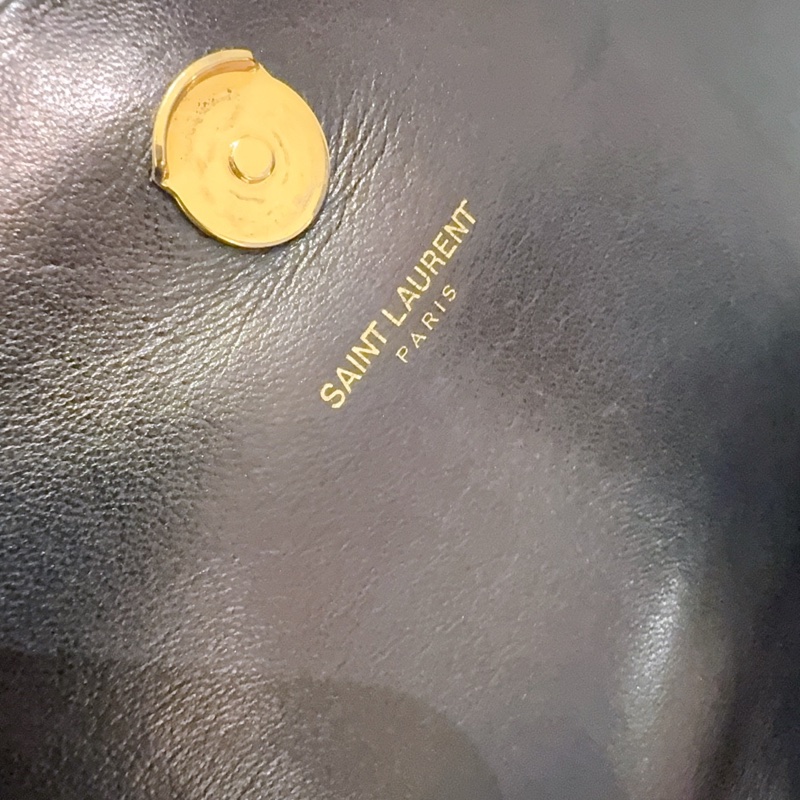 97新聖羅蘭kate黑色麂皮金色鏈條流蘇包 中號-9
