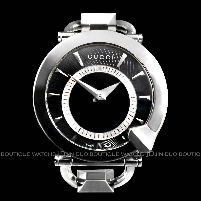 金鐸精品~2444 GUCCI 古馳 YA122509 Chiodo系列35mm馬蹄錶帶石英女用腕錶-0