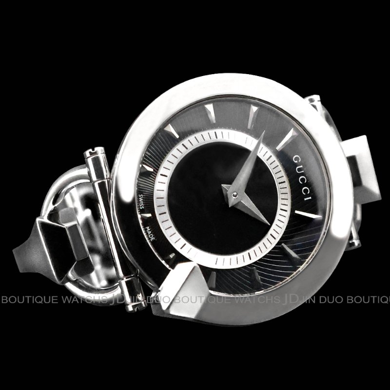 金鐸精品~2444 GUCCI 古馳 YA122509 Chiodo系列35mm馬蹄錶帶石英女用腕錶-1