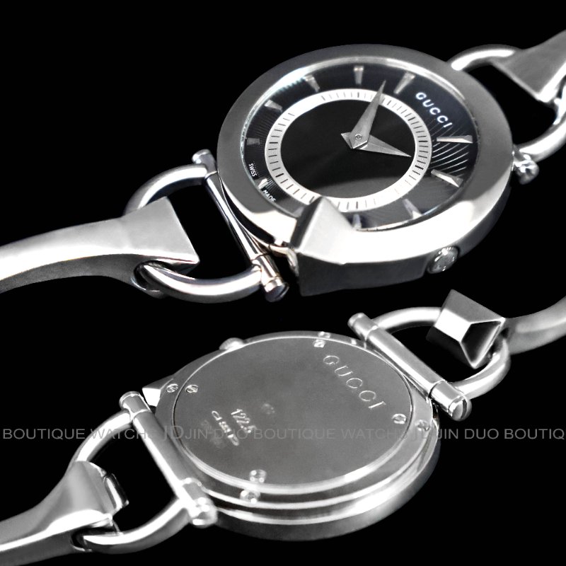 金鐸精品~2444 GUCCI 古馳 YA122509 Chiodo系列35mm馬蹄錶帶石英女用腕錶-5
