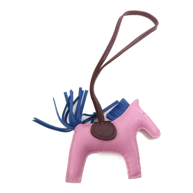 HERMES Milo皮革Rodeo PM掛飾X9 Mauve Sylvestr-1