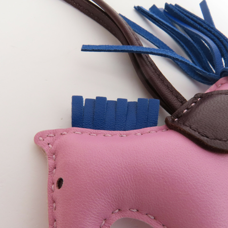 HERMES Milo皮革Rodeo PM掛飾X9 Mauve Sylvestr-3