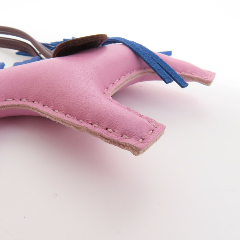 HERMES Milo皮革Rodeo PM掛飾X9 Mauve Sylvestr-4