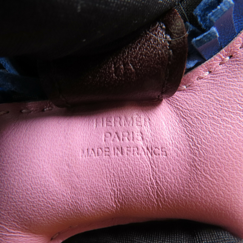 HERMES Milo皮革Rodeo PM掛飾X9 Mauve Sylvestr-7