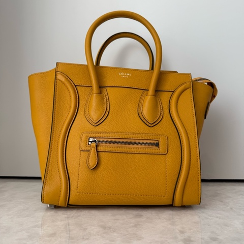 Céline Luggage Leather Handbag｜芒果黃黃皮款
