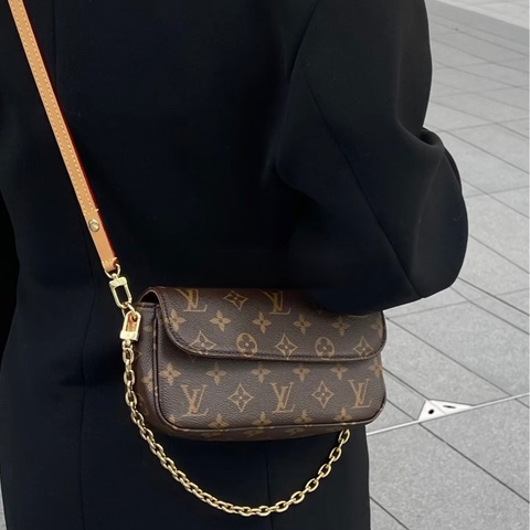 LV原花下蓋IVY WOC兩用肩側背包M81911