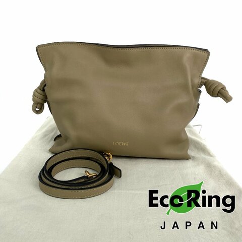 △ Loewe 羅意威 Flamenco Beige Nappa Calfskin Shoulder Bag 淺褐色納帕小牛皮肩背袋 -257013805