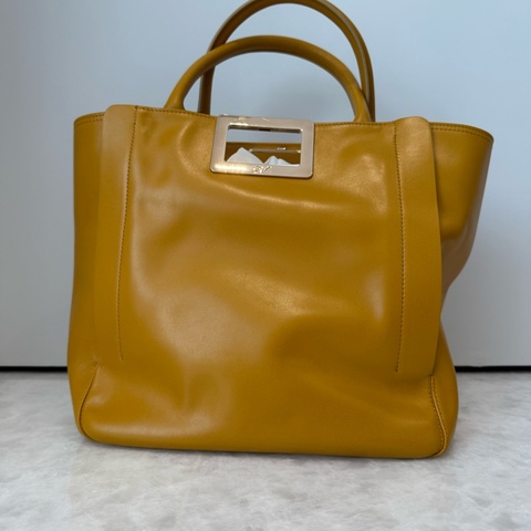 Roger Vivier 黃色皮革托特包｜Leather Tote Bag｜近全新