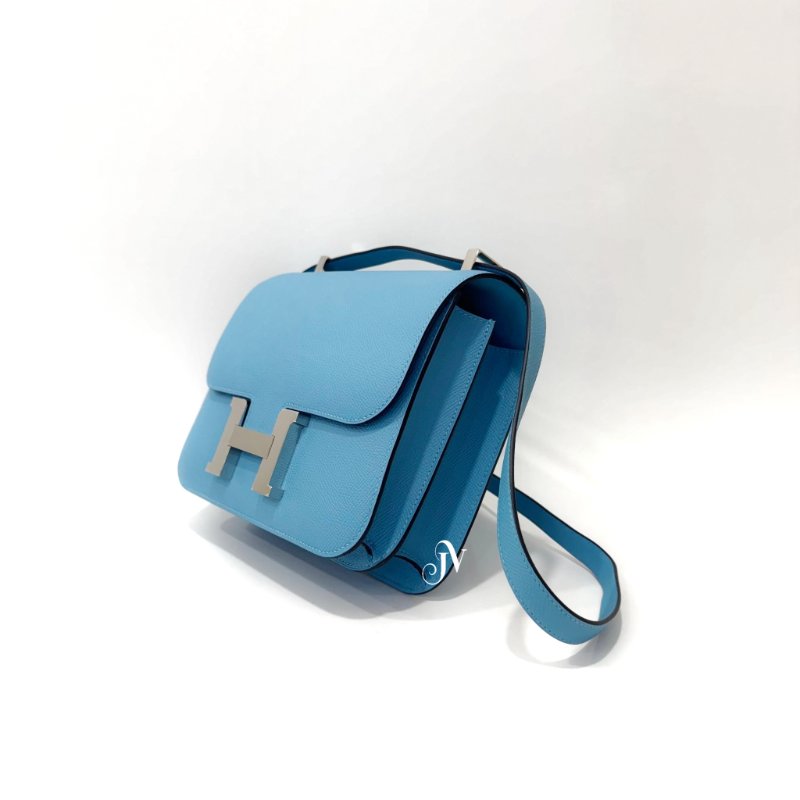 HERMES P3 北方藍 Epsom皮 銀扣 Constance-2